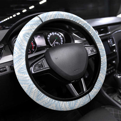 Djibouti Steering Wheel Cover Flag Tribal Motifs and Red Star Symbol of Unity