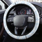 Djibouti Steering Wheel Cover Flag Tribal Motifs and Red Star Symbol of Unity