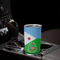 Djibouti Tumbler Cup Flag Tribal Motifs and Red Star Symbol of Unity