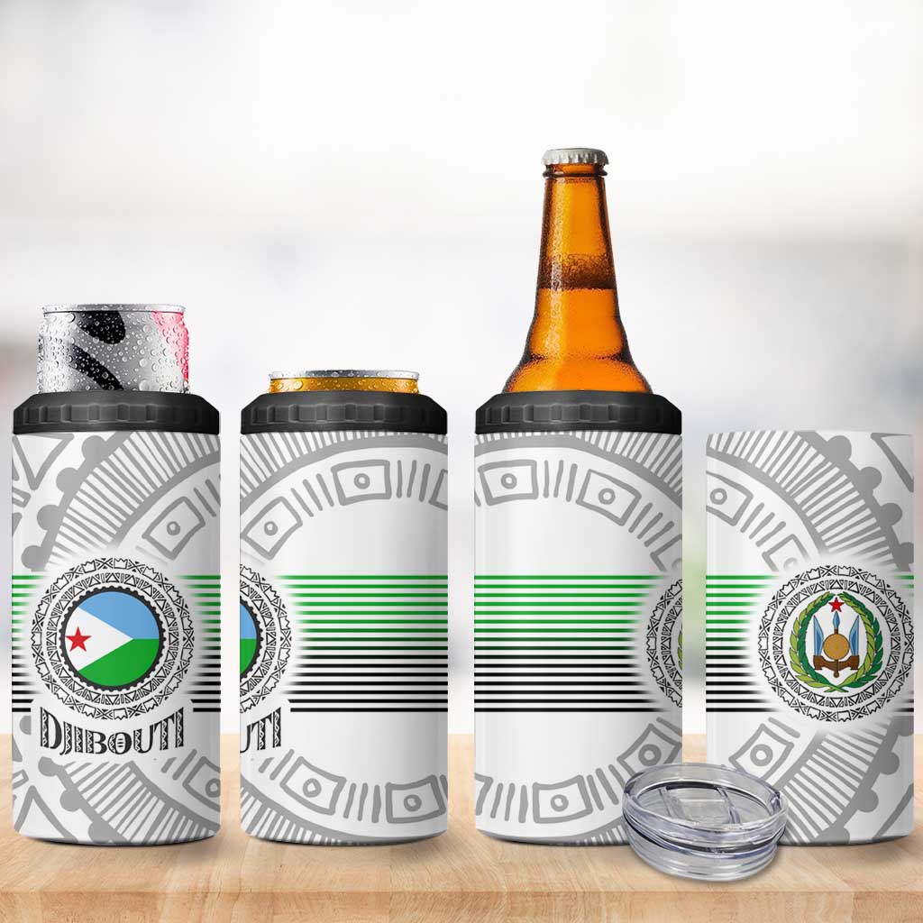 African Tribal Djibouti Roots 4 in 1 Can Cooler Tumbler Urban Streetwear
