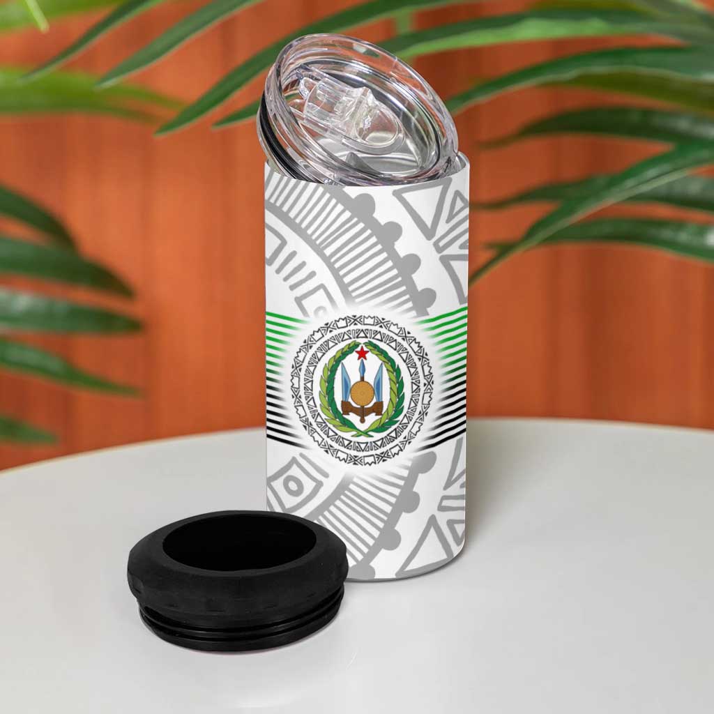 African Tribal Djibouti Roots 4 in 1 Can Cooler Tumbler Urban Streetwear