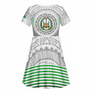 African Tribal Djibouti Roots Kid Short Sleeve Dress Urban Streetwear