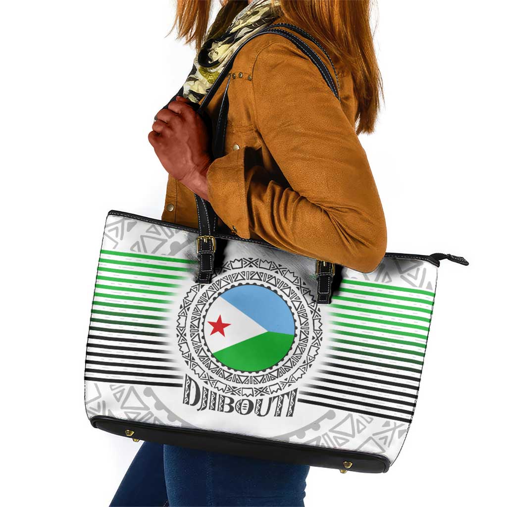 African Tribal Djibouti Roots Leather Tote Bag Urban Streetwear