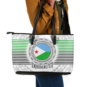 African Tribal Djibouti Roots Leather Tote Bag Urban Streetwear