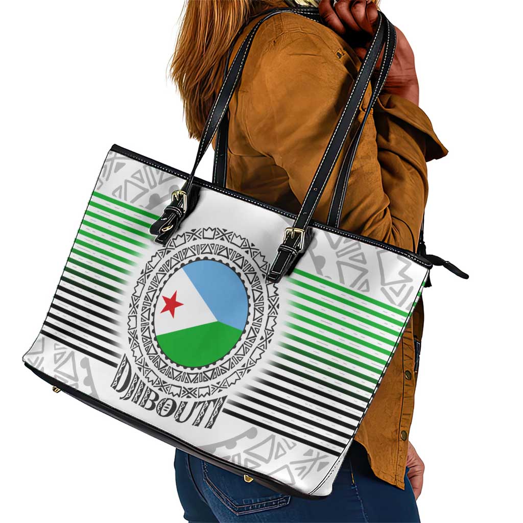 African Tribal Djibouti Roots Leather Tote Bag Urban Streetwear