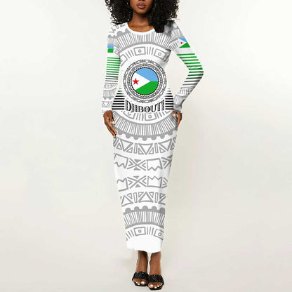 African Tribal Djibouti Roots Long Sleeve Bodycon Dress Urban Streetwear TS04