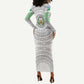 African Tribal Djibouti Roots Long Sleeve Bodycon Dress Urban Streetwear TS04