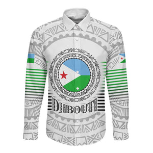 African Tribal Djibouti Roots Long Sleeve Button Shirt Urban Streetwear