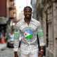 African Tribal Djibouti Roots Long Sleeve Button Shirt Urban Streetwear