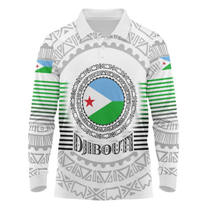 African Tribal Djibouti Roots Long Sleeve Polo Shirt Urban Streetwear