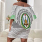 African Tribal Djibouti Roots Off Shoulder Short Dress Urban Streetwear