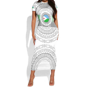 African Tribal Djibouti Roots Short Sleeve Bodycon Dress Urban Streetwear TS04