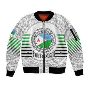 African Tribal Djibouti Roots Sleeve Zip Bomber Jacket Urban Streetwear