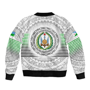 African Tribal Djibouti Roots Sleeve Zip Bomber Jacket Urban Streetwear