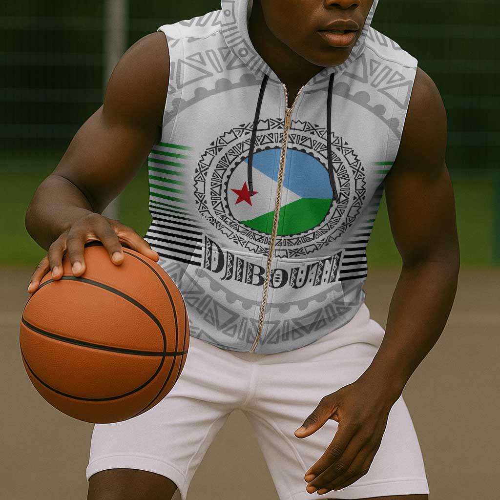 African Tribal Djibouti Roots Sleeveless Zip Hoodie Urban Streetwear - African Pride
