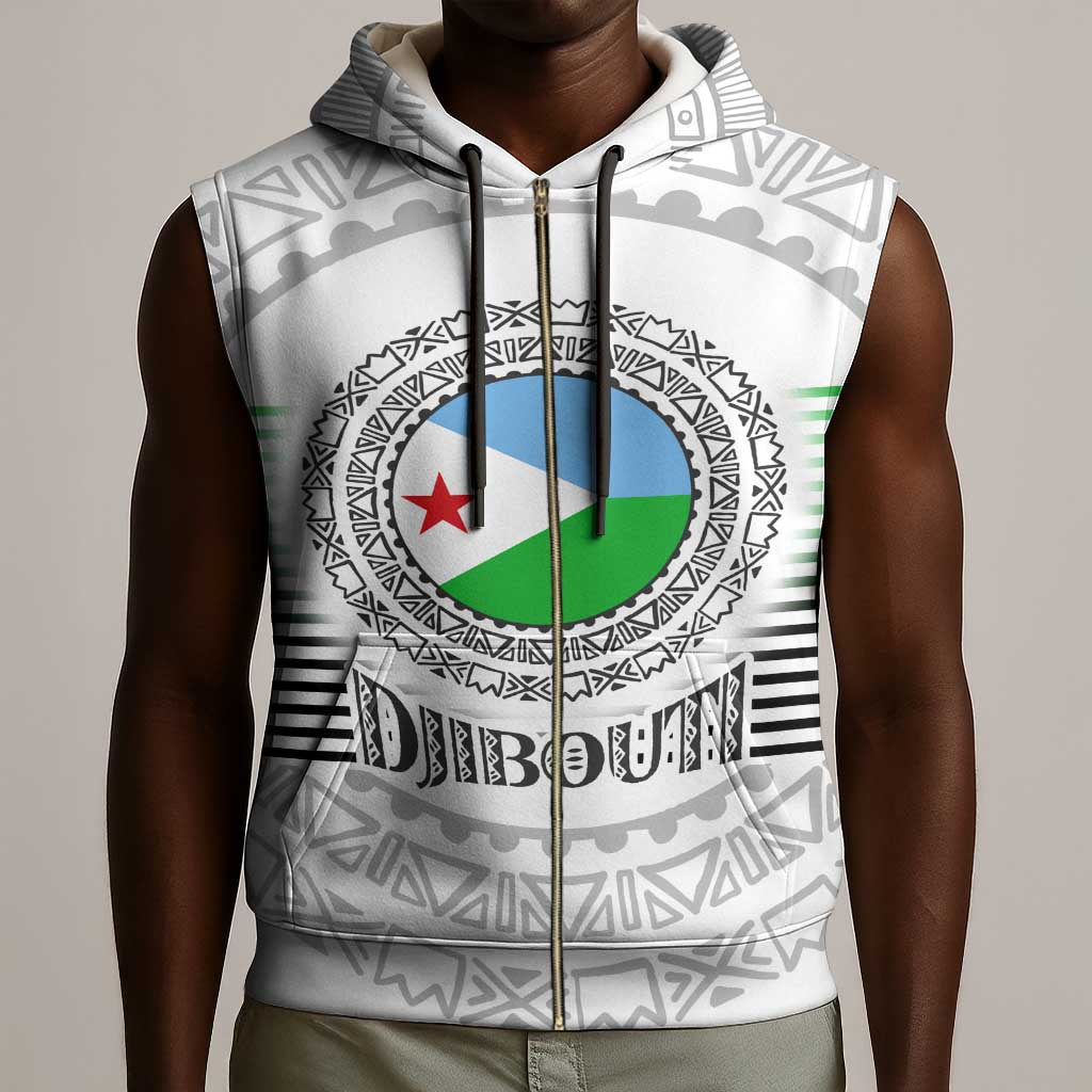 African Tribal Djibouti Roots Sleeveless Zip Hoodie Urban Streetwear - African Pride