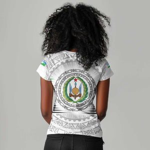 African Tribal Djibouti Roots Women V-Neck T-Shirt Urban Streetwear