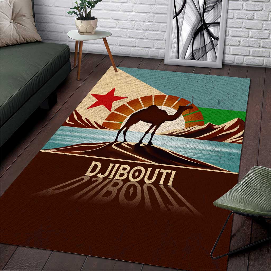 Djibouti Camel Area Rug Where Desert Meets Sea and Heritage Stands Tall