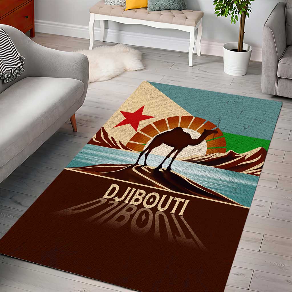 Djibouti Camel Area Rug Where Desert Meets Sea and Heritage Stands Tall