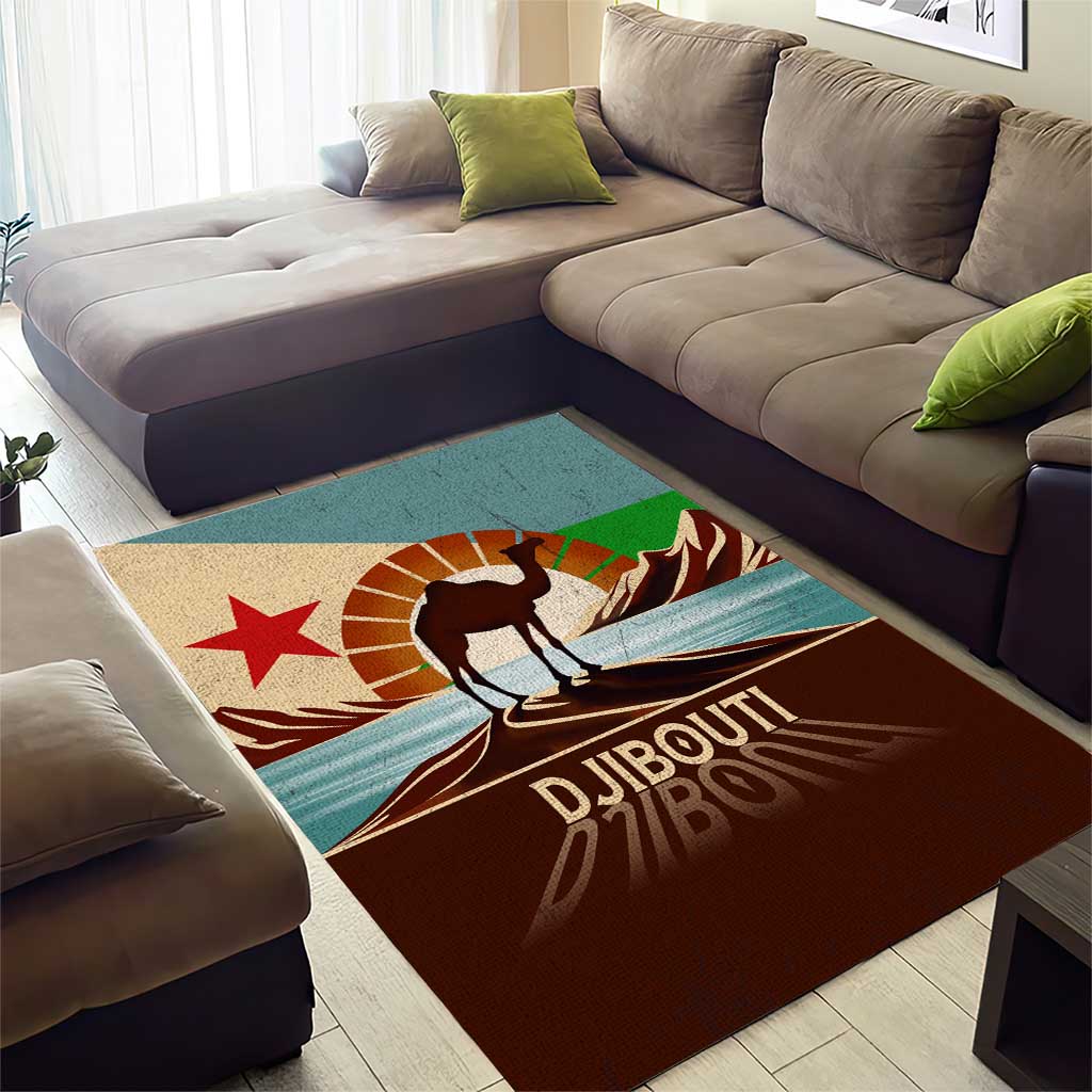 Djibouti Camel Area Rug Where Desert Meets Sea and Heritage Stands Tall