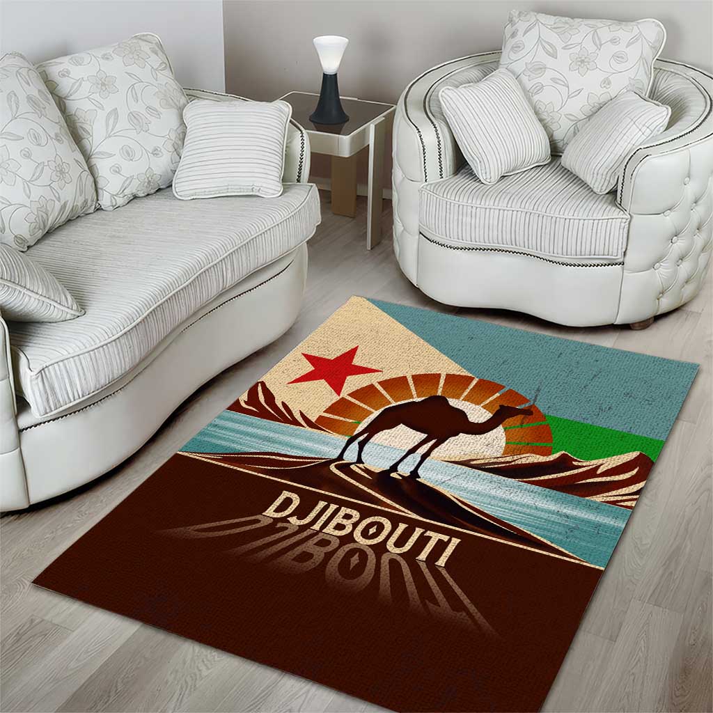 Djibouti Camel Area Rug Where Desert Meets Sea and Heritage Stands Tall
