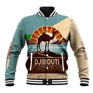 Djibouti Camel Baseball Jacket Where Desert Meets Sea and Heritage Stands Tall