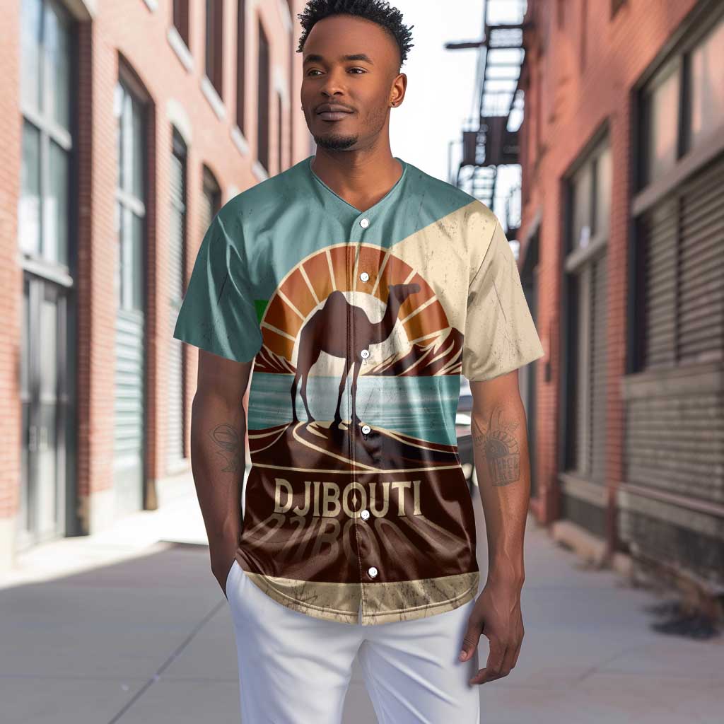 Djibouti Camel Baseball Jersey Where Desert Meets Sea and Heritage Stands Tall