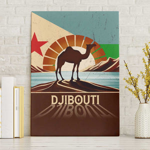 Djibouti Camel Canvas Wall Art Where Desert Meets Sea and Heritage Stands Tall