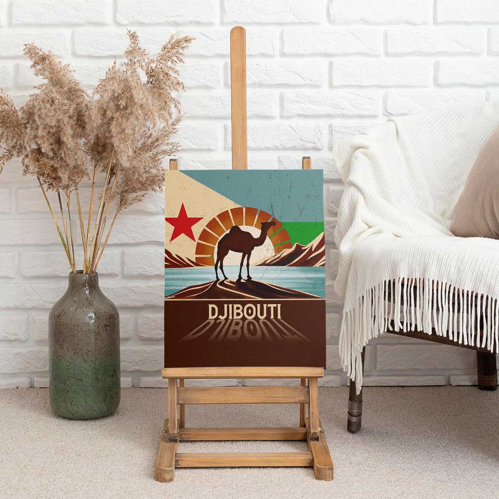 Djibouti Camel Canvas Wall Art Where Desert Meets Sea and Heritage Stands Tall