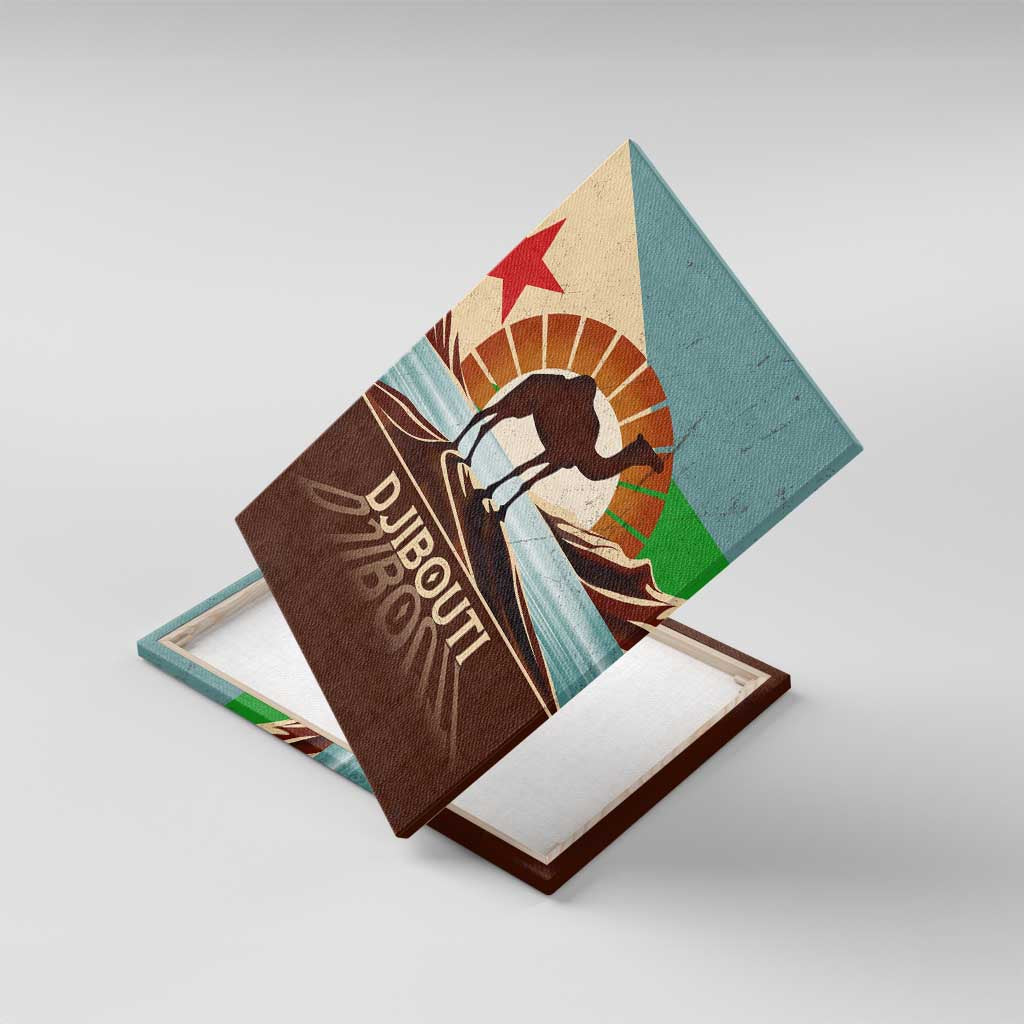 Djibouti Camel Canvas Wall Art Where Desert Meets Sea and Heritage Stands Tall