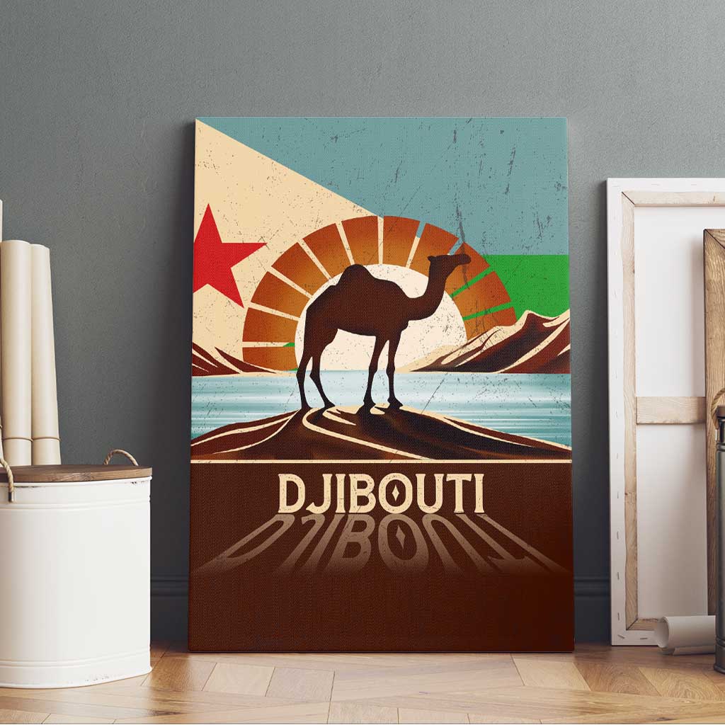 Djibouti Camel Canvas Wall Art Where Desert Meets Sea and Heritage Stands Tall