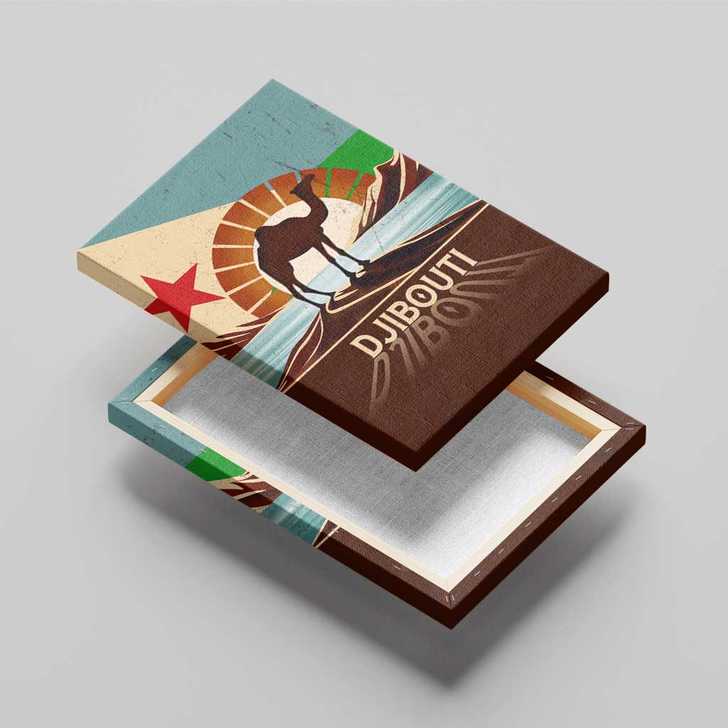 Djibouti Camel Canvas Wall Art Where Desert Meets Sea and Heritage Stands Tall