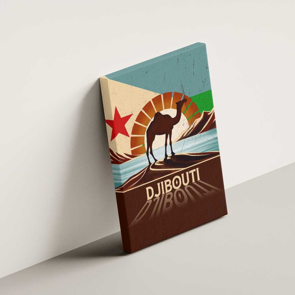 Djibouti Camel Canvas Wall Art Where Desert Meets Sea and Heritage Stands Tall