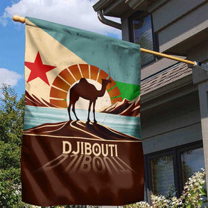 Djibouti Camel Garden Flag Where Desert Meets Sea and Heritage Stands Tall