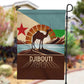 Djibouti Camel Garden Flag Where Desert Meets Sea and Heritage Stands Tall
