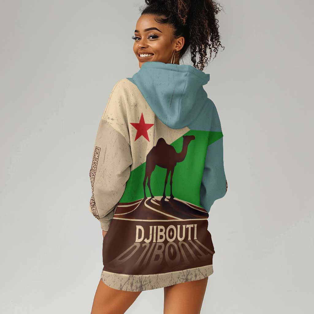 Djibouti Camel Hoodie Dress Where Desert Meets Sea and Heritage Stands Tall