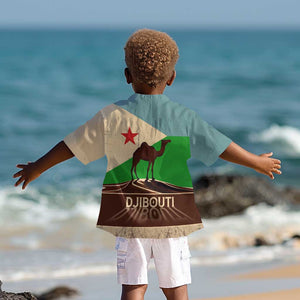 Djibouti Camel Kid Hawaiian Shirt Where Desert Meets Sea and Heritage Stands Tall