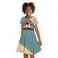 Djibouti Camel Kid Short Sleeve Dress Where Desert Meets Sea and Heritage Stands Tall