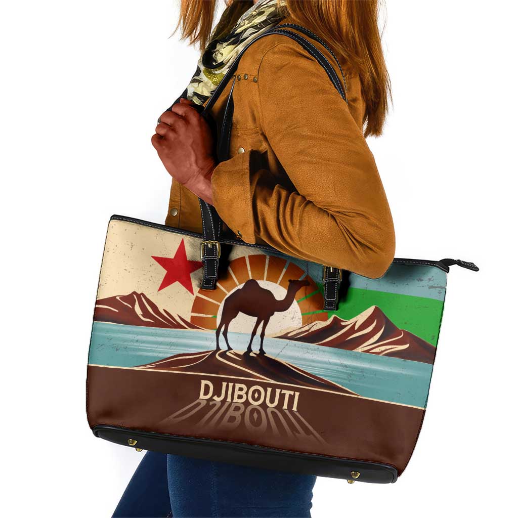 Djibouti Camel Leather Tote Bag Where Desert Meets Sea and Heritage Stands Tall