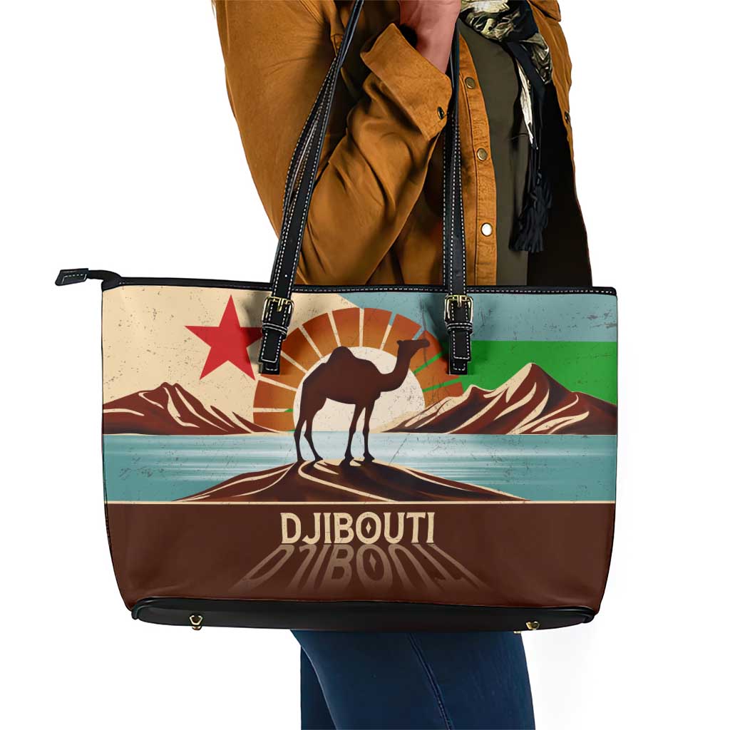 Djibouti Camel Leather Tote Bag Where Desert Meets Sea and Heritage Stands Tall