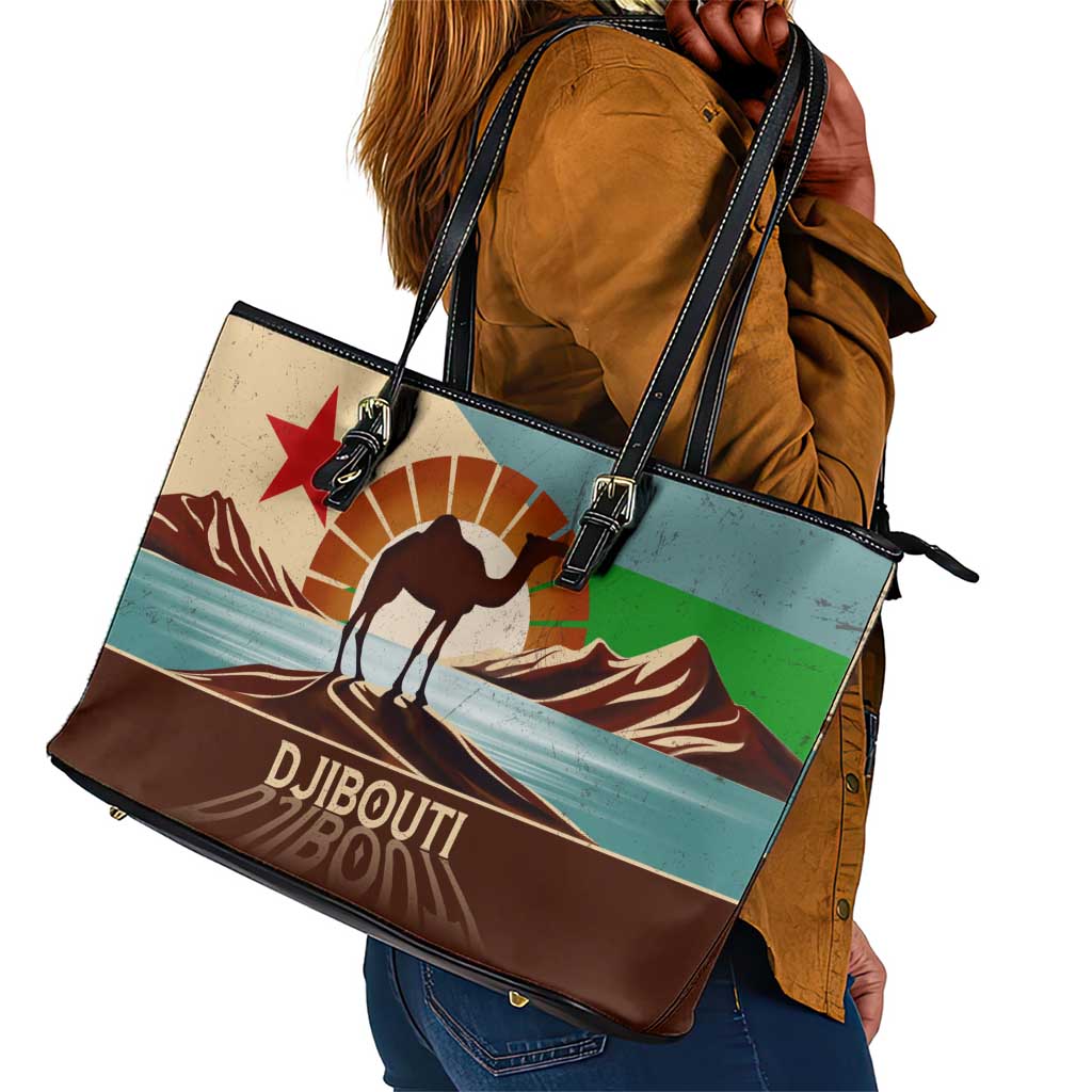 Djibouti Camel Leather Tote Bag Where Desert Meets Sea and Heritage Stands Tall
