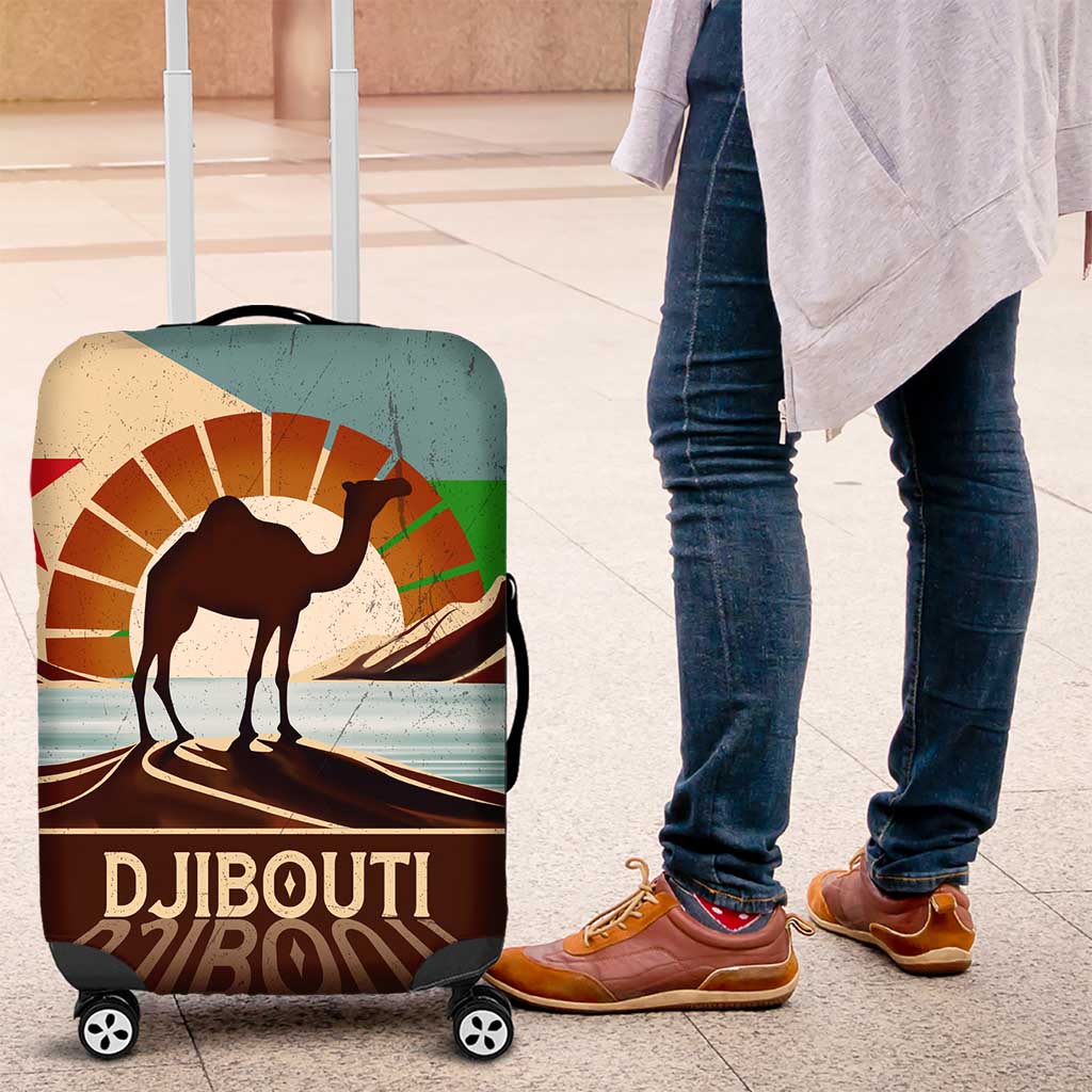 Djibouti Camel Luggage Cover Where Desert Meets Sea and Heritage Stands Tall