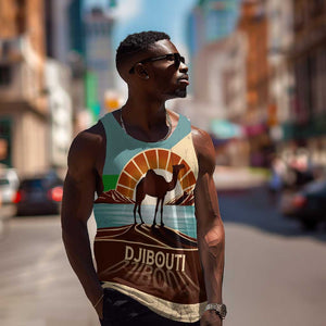 Djibouti Camel Men Tank Top Where Desert Meets Sea and Heritage Stands Tall