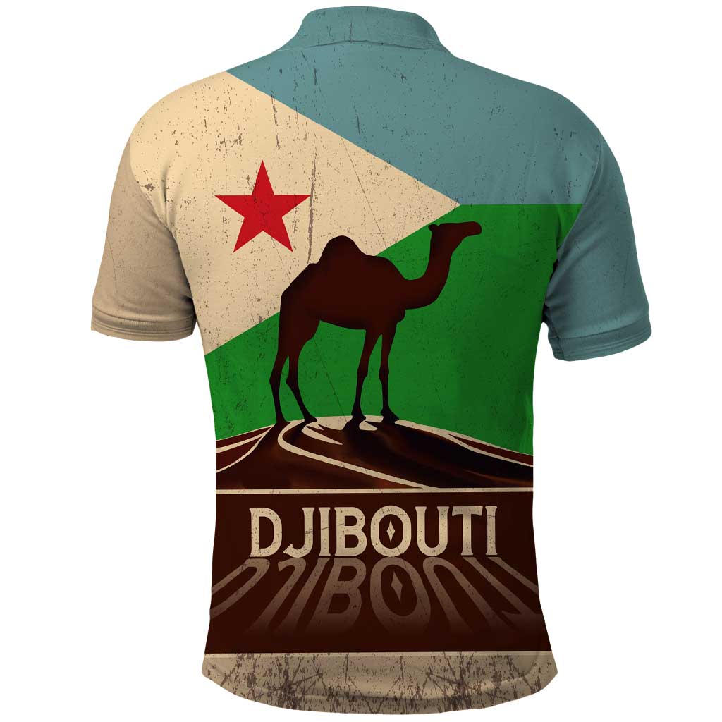 Djibouti Camel Polo Shirt Where Desert Meets Sea and Heritage Stands Tall