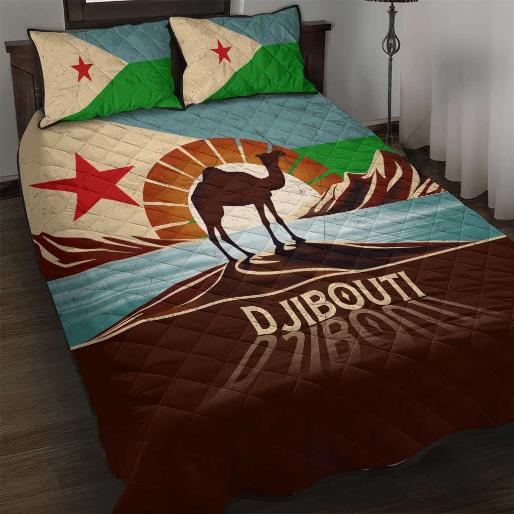 Djibouti Camel Quilt Bed Set Where Desert Meets Sea and Heritage Stands Tall