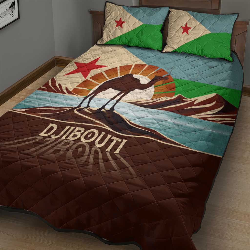 Djibouti Camel Quilt Bed Set Where Desert Meets Sea and Heritage Stands Tall