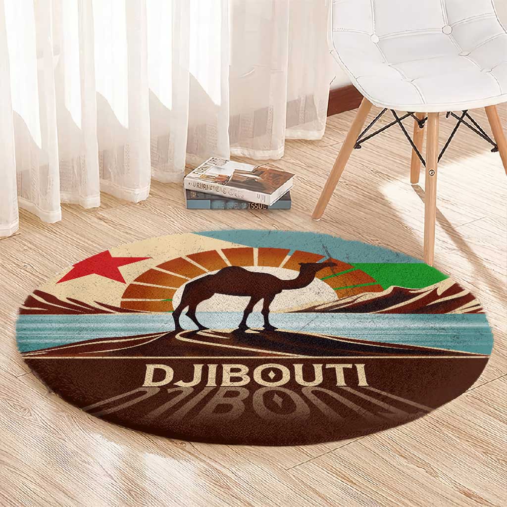 Djibouti Camel Round Carpet Where Desert Meets Sea and Heritage Stands Tall