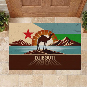 Djibouti Camel Rubber Doormat Where Desert Meets Sea and Heritage Stands Tall