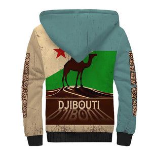 Djibouti Camel Sherpa Hoodie Where Desert Meets Sea and Heritage Stands Tall