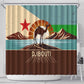 Djibouti Camel Shower Curtain Where Desert Meets Sea and Heritage Stands Tall